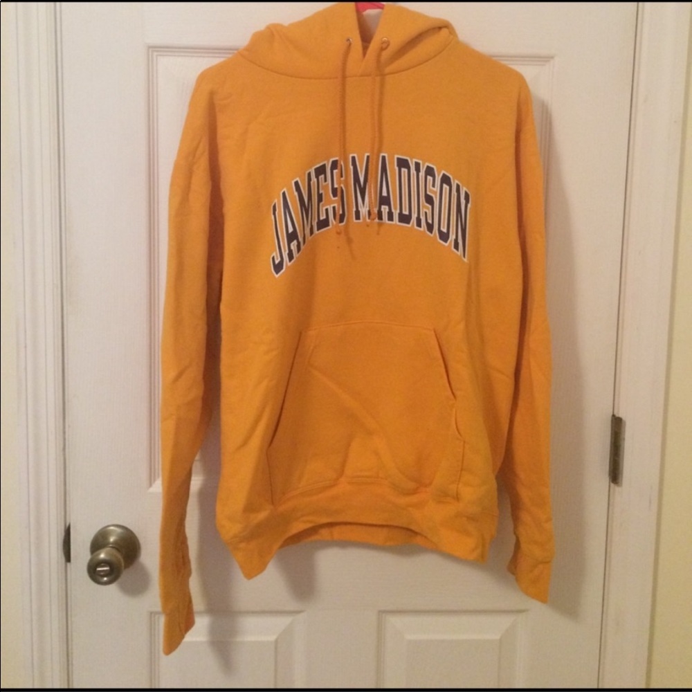 ISO YELLOW JMU HOODIE CHAMPION BRAND